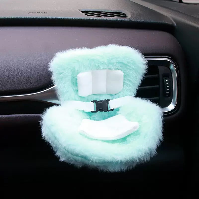 Bubu Seat Cushion for Labubu - Car Air Vent Mount