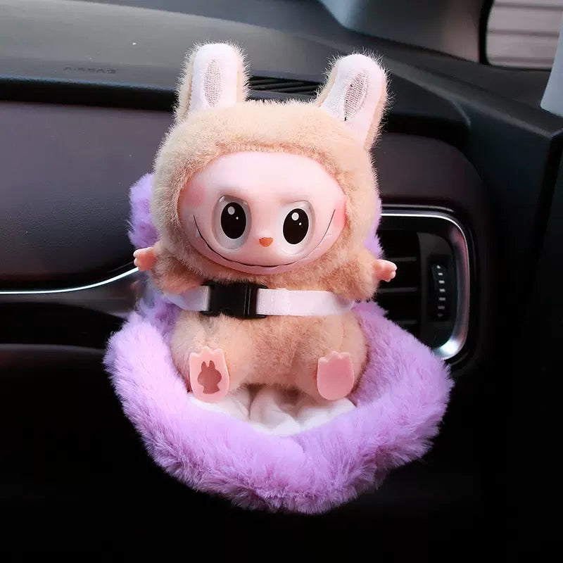 Bubu Seat Cushion for Labubu - Car Air Vent Mount