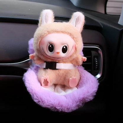 Bubu Seat Cushion for Labubu - Car Air Vent Mount